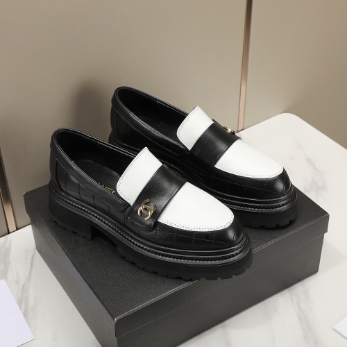 Wholesale Chanel Leather Shoes For Women #1266974 $100.00 USD, Wholesale Quality Replica Chanel Leather Shoes