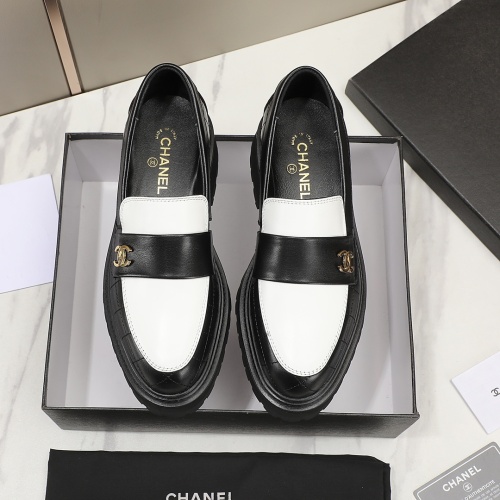 Replica Chanel Leather Shoes For Women #1266974 $100.00 USD for Wholesale