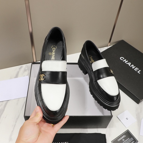 Replica Chanel Leather Shoes For Women #1266974 $100.00 USD for Wholesale