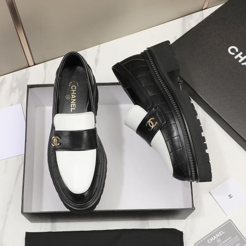 Replica Chanel Leather Shoes For Women #1266974 $100.00 USD for Wholesale