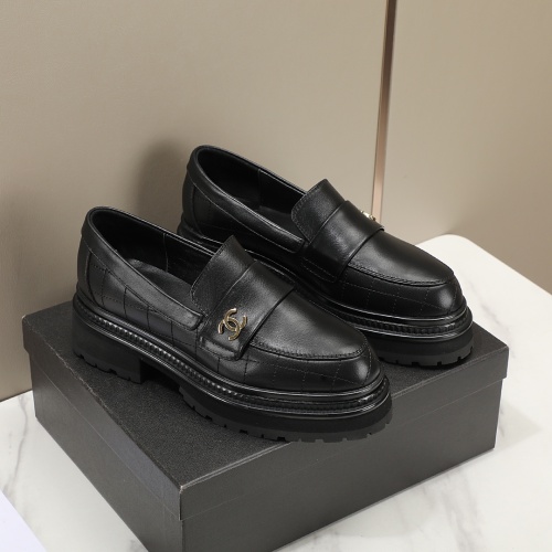 Wholesale Chanel Leather Shoes For Women #1266976 $100.00 USD, Wholesale Quality Replica Chanel Leather Shoes