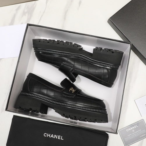 Replica Chanel Leather Shoes For Women #1266976 $100.00 USD for Wholesale