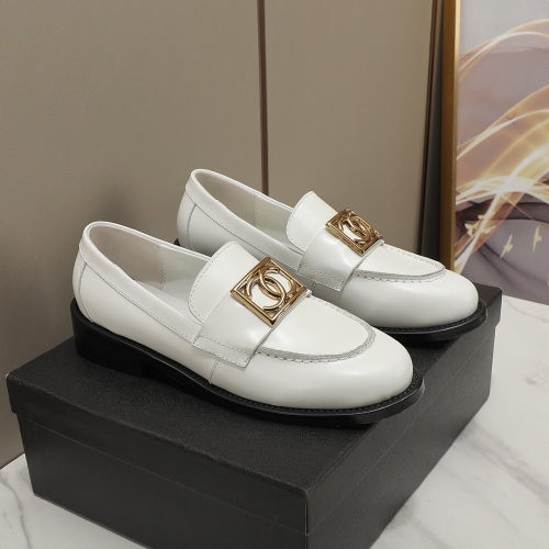 Wholesale Chanel Leather Shoes For Women #1266977 $98.00 USD, Wholesale Quality Replica Chanel Leather Shoes