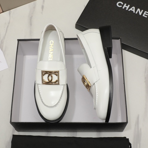 Replica Chanel Leather Shoes For Women #1266977 $98.00 USD for Wholesale