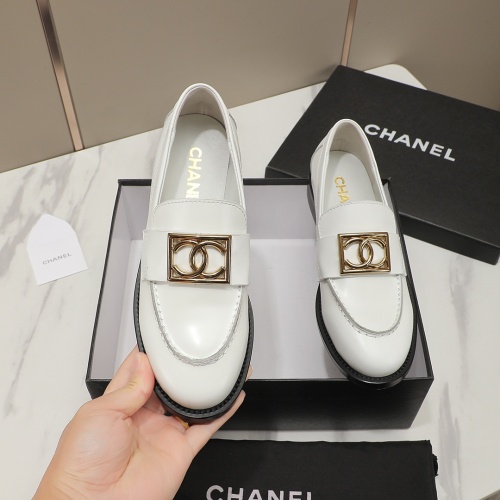 Replica Chanel Leather Shoes For Women #1266977 $98.00 USD for Wholesale