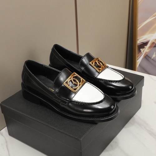 Wholesale Chanel Leather Shoes For Women #1266978 $98.00 USD, Wholesale Quality Replica Chanel Leather Shoes