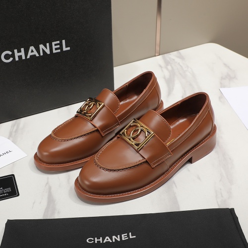 Wholesale Chanel Leather Shoes For Women #1266981 $98.00 USD, Wholesale Quality Replica Chanel Leather Shoes