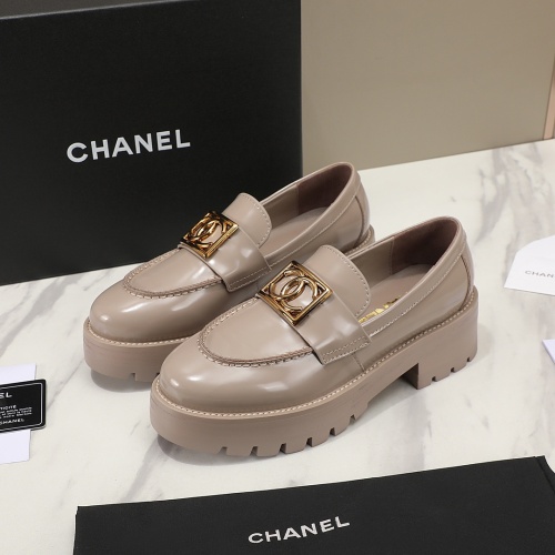 Wholesale Chanel Leather Shoes For Women #1266982 $102.00 USD, Wholesale Quality Replica Chanel Leather Shoes