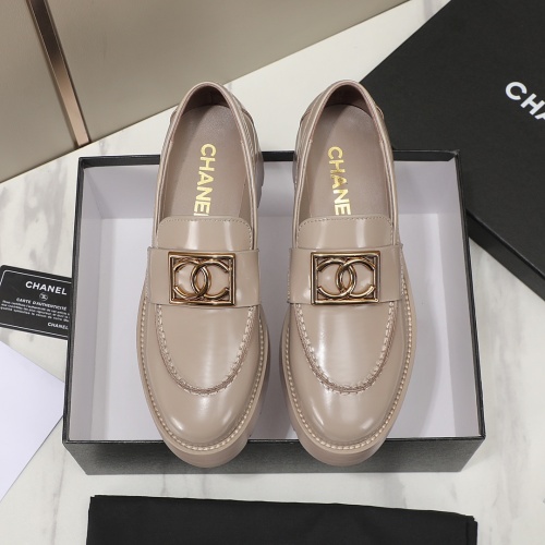 Replica Chanel Leather Shoes For Women #1266982 $102.00 USD for Wholesale