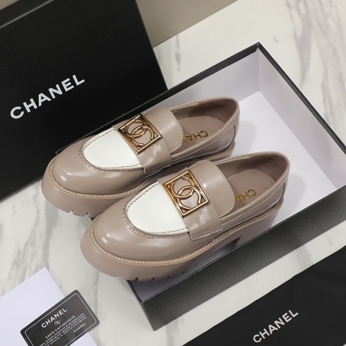 Replica Chanel Leather Shoes For Women #1266983 $102.00 USD for Wholesale