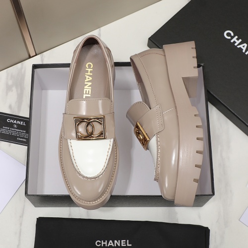 Replica Chanel Leather Shoes For Women #1266983 $102.00 USD for Wholesale