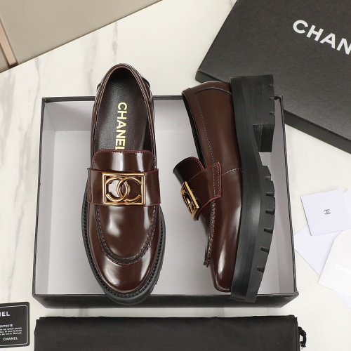 Wholesale Chanel Leather Shoes For Women #1266984 $102.00 USD, Wholesale Quality Replica Chanel Leather Shoes