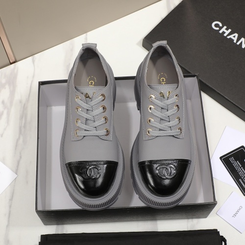 Replica Chanel Leather Shoes For Women #1266985 $98.00 USD for Wholesale