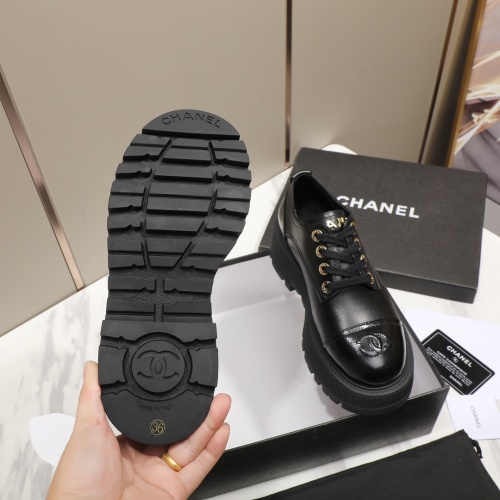 Replica Chanel Leather Shoes For Women #1266986 $98.00 USD for Wholesale