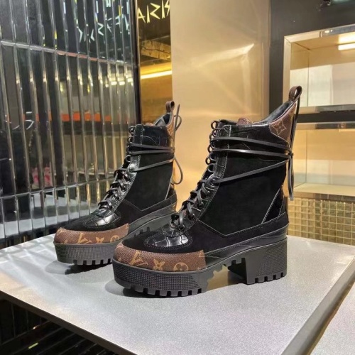 Wholesale Louis Vuitton Boots For Women #1267037 $100.00 USD, Wholesale Quality Replica Louis Vuitton Boots