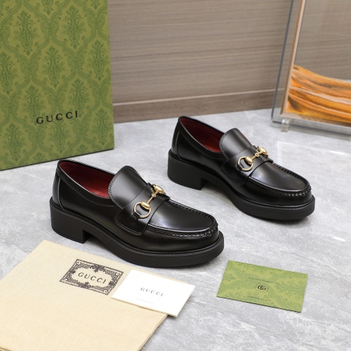 Replica Gucci Oxfords Shoes For Women #1267123 $122.00 USD for Wholesale