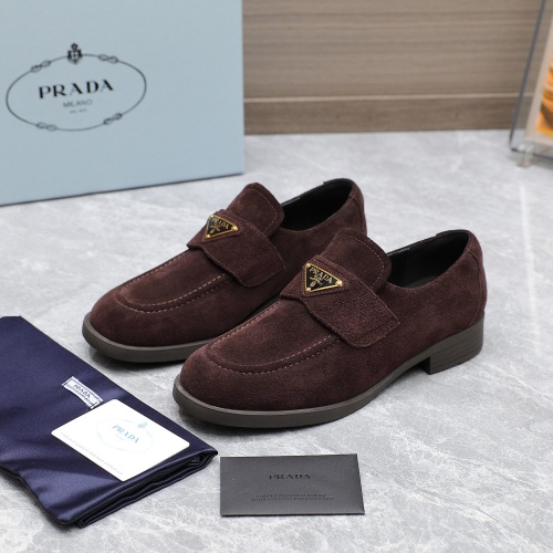 Wholesale Prada Leather Shoes For Women #1267150 $102.00 USD, Wholesale Quality Replica Prada Leather Shoes