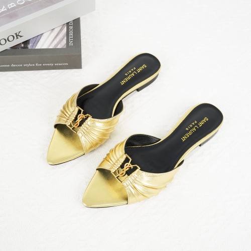 Wholesale Yves Saint Laurent YSL Slippers For Women #1267162 $85.00 USD, Wholesale Quality Replica Yves Saint Laurent YSL Slippers