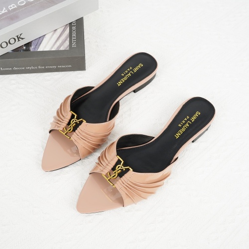 Wholesale Yves Saint Laurent YSL Slippers For Women #1267170 $85.00 USD, Wholesale Quality Replica Yves Saint Laurent YSL Slippers