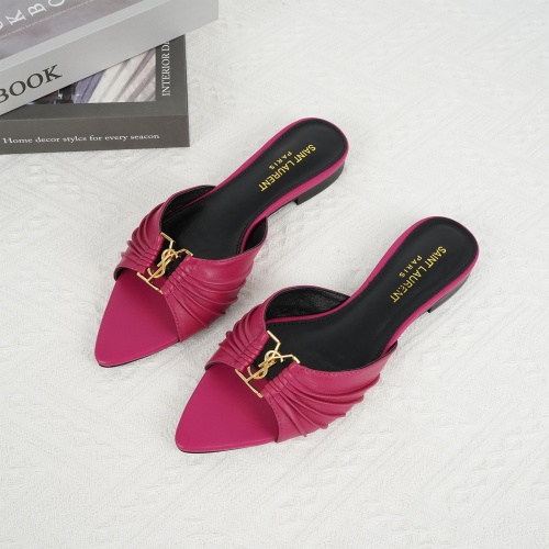 Wholesale Yves Saint Laurent YSL Slippers For Women #1267177 $85.00 USD, Wholesale Quality Replica Yves Saint Laurent YSL Slippers