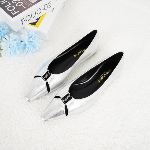 Wholesale Yves Saint Laurent YSL Flat Shoes For Women #1267193 $96.00 USD, Wholesale Quality Replica Yves Saint Laurent YSL Flat Shoes