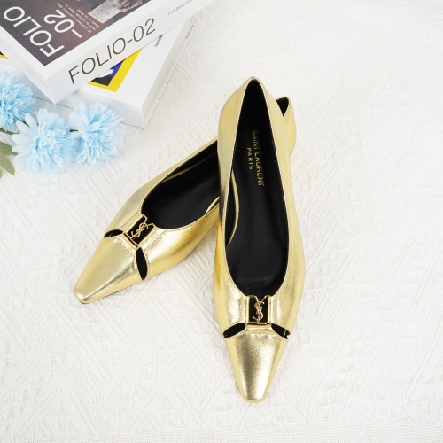 Replica Yves Saint Laurent YSL Flat Shoes For Women #1267194 $96.00 USD for Wholesale