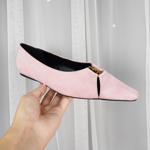 Replica Yves Saint Laurent YSL Flat Shoes For Women #1267195 $96.00 USD for Wholesale