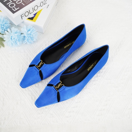 Wholesale Yves Saint Laurent YSL Flat Shoes For Women #1267198 $96.00 USD, Wholesale Quality Replica Yves Saint Laurent YSL Flat Shoes