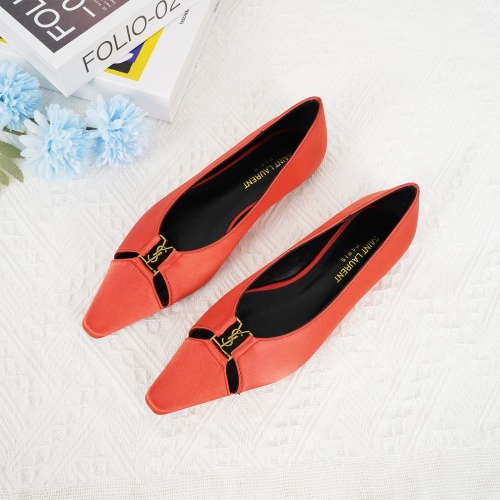 Wholesale Yves Saint Laurent YSL Flat Shoes For Women #1267199 $96.00 USD, Wholesale Quality Replica Yves Saint Laurent YSL Flat Shoes