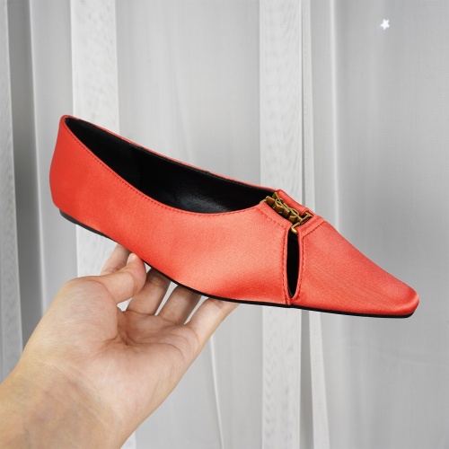 Replica Yves Saint Laurent YSL Flat Shoes For Women #1267199 $96.00 USD for Wholesale