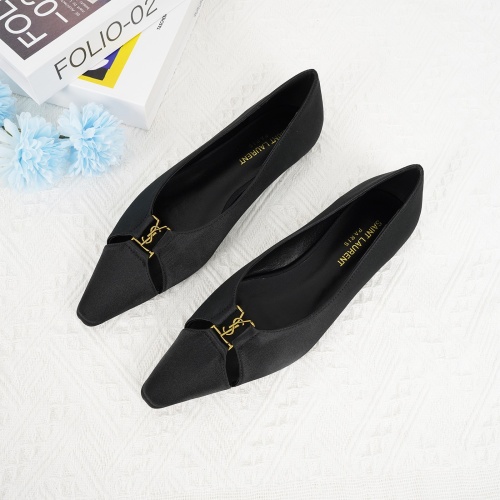 Wholesale Yves Saint Laurent YSL Flat Shoes For Women #1267200 $96.00 USD, Wholesale Quality Replica Yves Saint Laurent YSL Flat Shoes