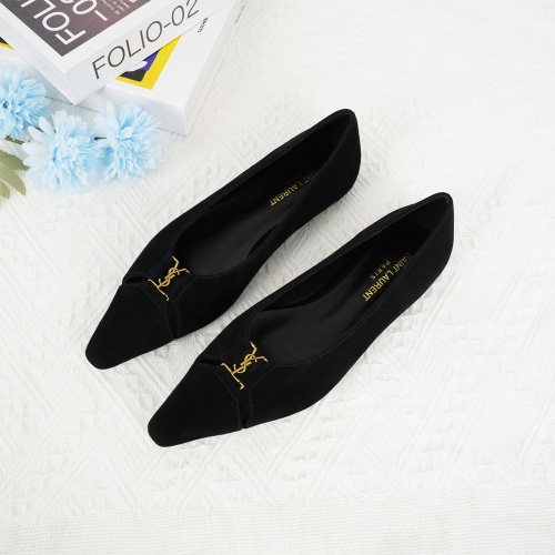 Wholesale Yves Saint Laurent YSL Flat Shoes For Women #1267201 $96.00 USD, Wholesale Quality Replica Yves Saint Laurent YSL Flat Shoes