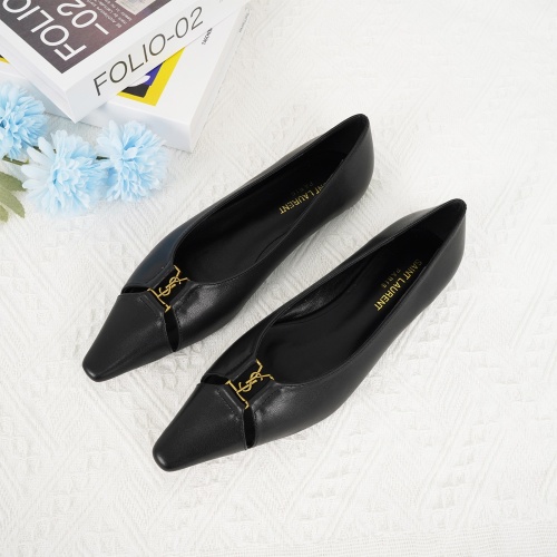 Wholesale Yves Saint Laurent YSL Flat Shoes For Women #1267202 $96.00 USD, Wholesale Quality Replica Yves Saint Laurent YSL Flat Shoes