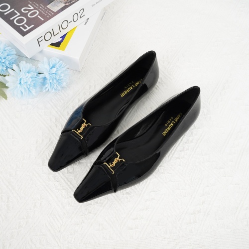 Wholesale Yves Saint Laurent YSL Flat Shoes For Women #1267203 $96.00 USD, Wholesale Quality Replica Yves Saint Laurent YSL Flat Shoes