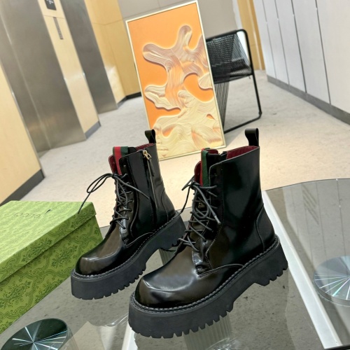 Wholesale Gucci Boots For Women #1267217 $128.00 USD, Wholesale Quality Replica Gucci Boots