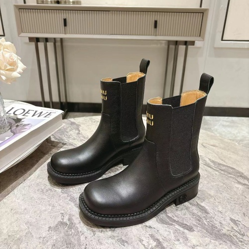 Wholesale MIU MIU Boots For Women #1267224 $108.00 USD, Wholesale Quality Replica MIU MIU Boots