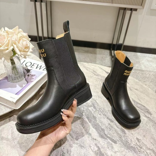 Replica MIU MIU Boots For Women #1267224 $108.00 USD for Wholesale