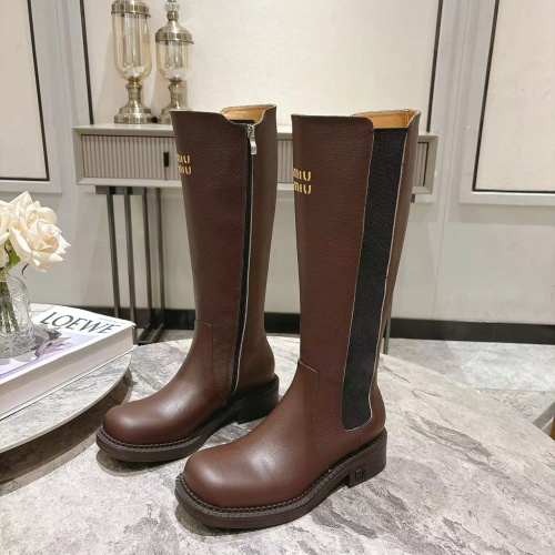 Wholesale MIU MIU Boots For Women #1267225 $145.00 USD, Wholesale Quality Replica MIU MIU Boots