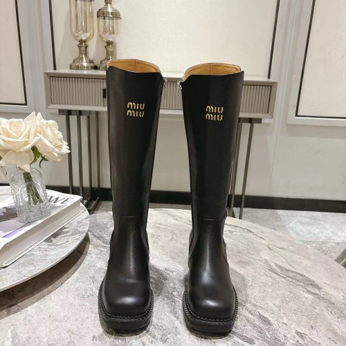 Replica MIU MIU Boots For Women #1267226 $145.00 USD for Wholesale