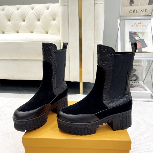 Wholesale Louis Vuitton Boots For Women #1267227 $112.00 USD, Wholesale Quality Replica Louis Vuitton Boots