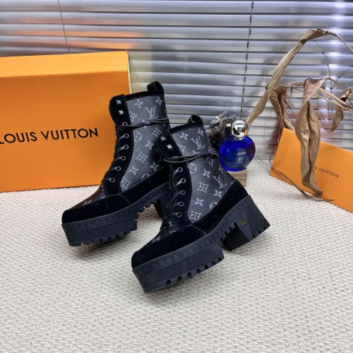 Wholesale Louis Vuitton Boots For Women #1267249 $105.00 USD, Wholesale Quality Replica Louis Vuitton Boots