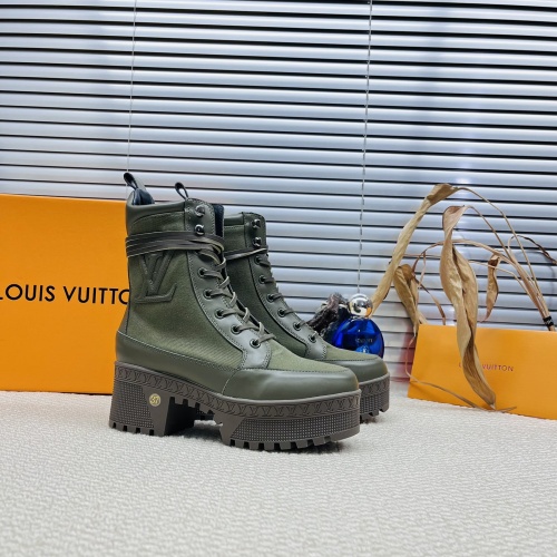 Wholesale Louis Vuitton Boots For Women #1267255 $105.00 USD, Wholesale Quality Replica Louis Vuitton Boots