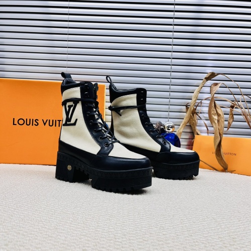 Wholesale Louis Vuitton Boots For Women #1267258 $105.00 USD, Wholesale Quality Replica Louis Vuitton Boots