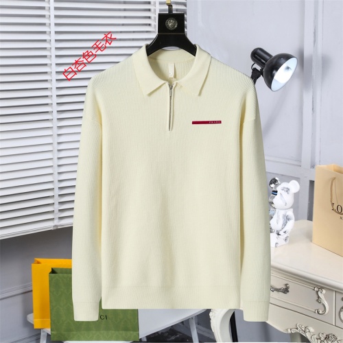 Wholesale Prada Sweater Long Sleeved For Men #1267450 $52.00 USD, Wholesale Quality Replica Prada Sweater