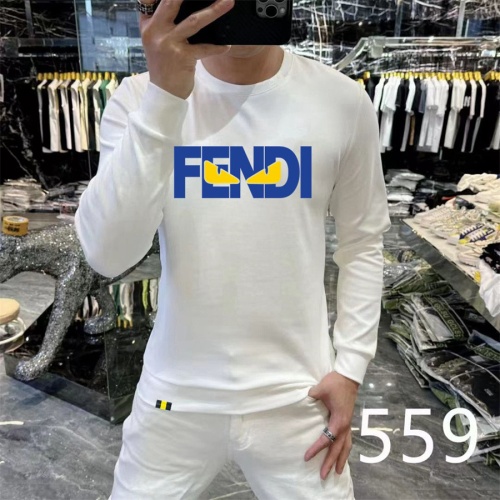 Wholesale Fendi Hoodies Long Sleeved For Men #1267487 $48.00 USD, Wholesale Quality Replica Fendi Hoodies