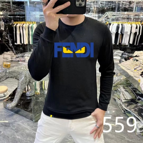 Wholesale Fendi Hoodies Long Sleeved For Men #1267488 $48.00 USD, Wholesale Quality Replica Fendi Hoodies