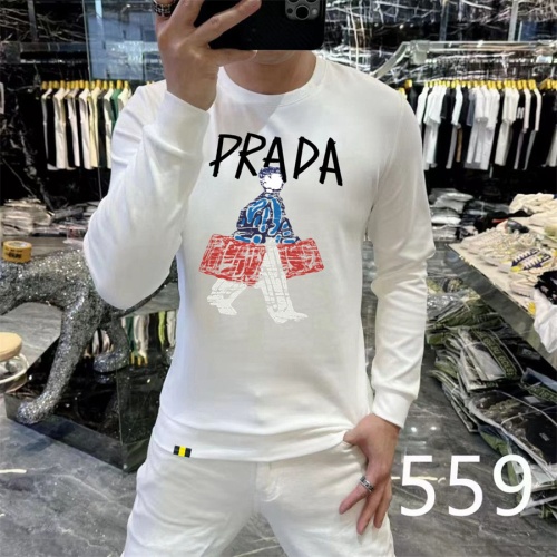 Wholesale Prada Hoodies Long Sleeved For Men #1267543 $48.00 USD, Wholesale Quality Replica Prada Hoodies