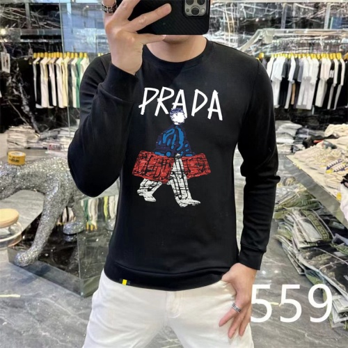 Wholesale Prada Hoodies Long Sleeved For Men #1267544 $48.00 USD, Wholesale Quality Replica Prada Hoodies