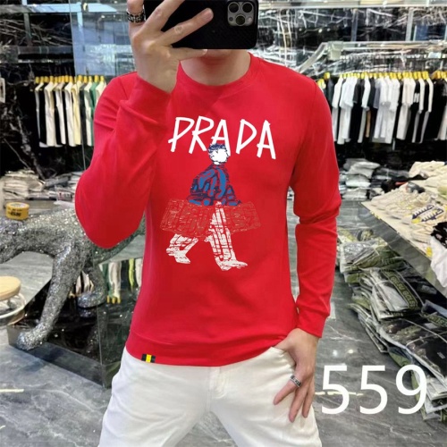 Wholesale Prada Hoodies Long Sleeved For Men #1267547 $48.00 USD, Wholesale Quality Replica Prada Hoodies