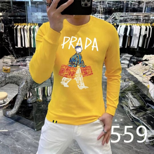 Wholesale Prada Hoodies Long Sleeved For Men #1267548 $48.00 USD, Wholesale Quality Replica Prada Hoodies